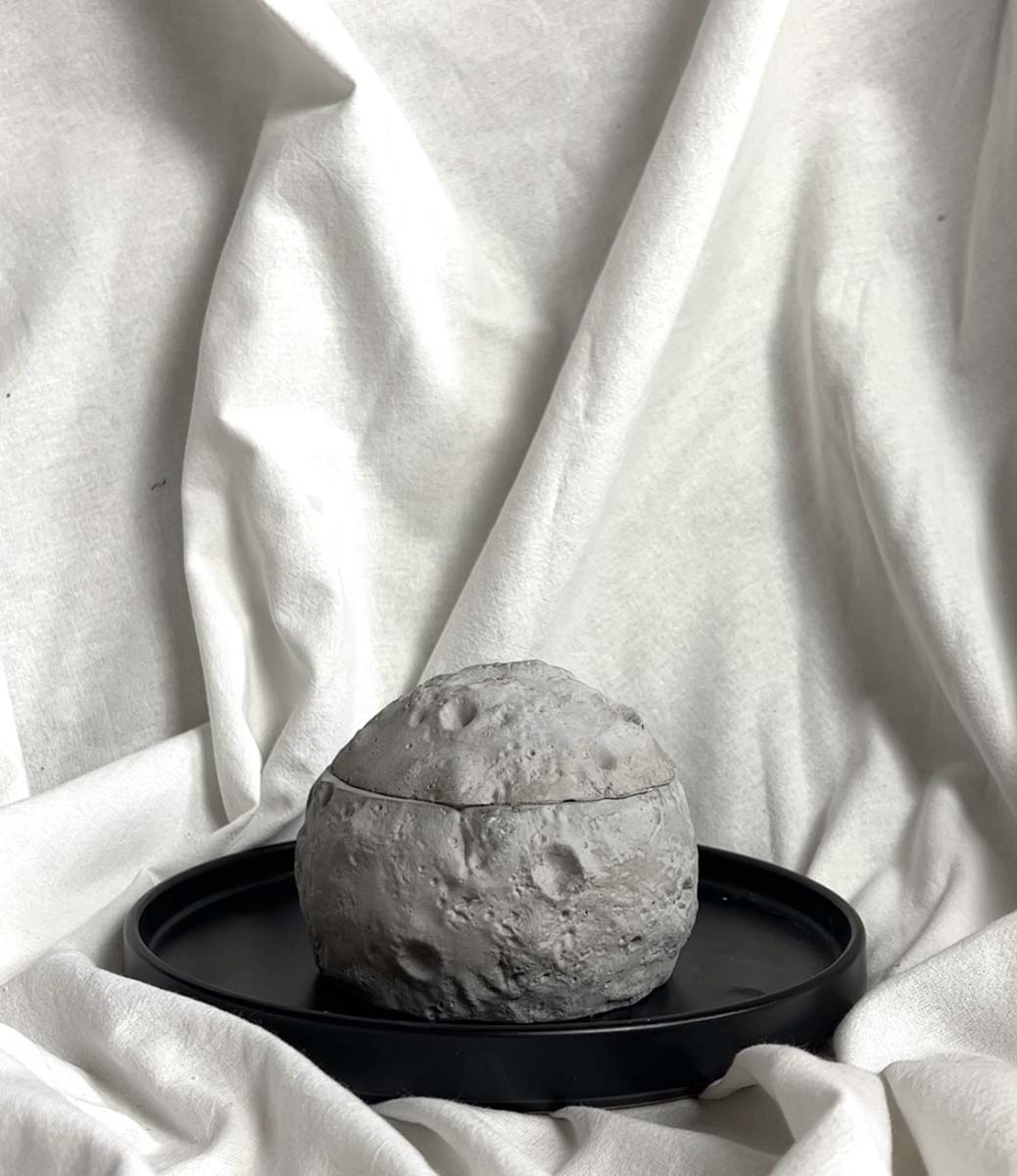 Lunar Concrete Candle Sweet Cherries