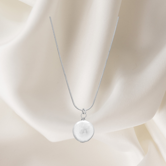 Freshwater Pearl Pendant Necklace – Silver 925