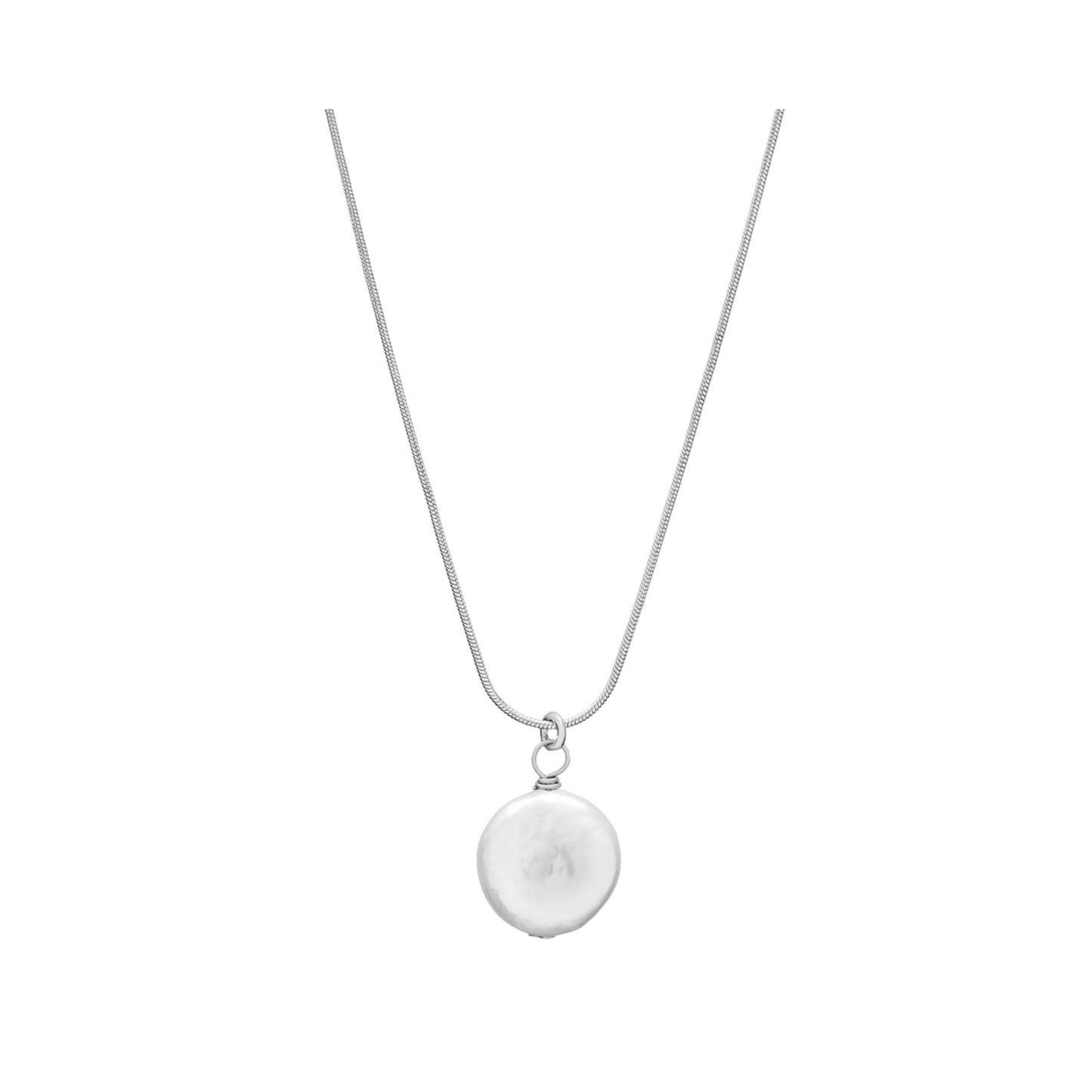 Freshwater Pearl Pendant Necklace – Silver 925