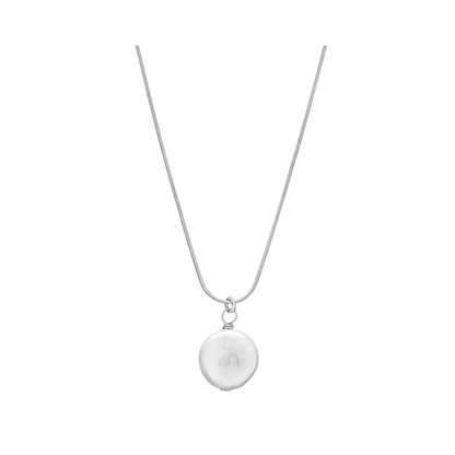 Freshwater Pearl Pendant Necklace – Silver 925