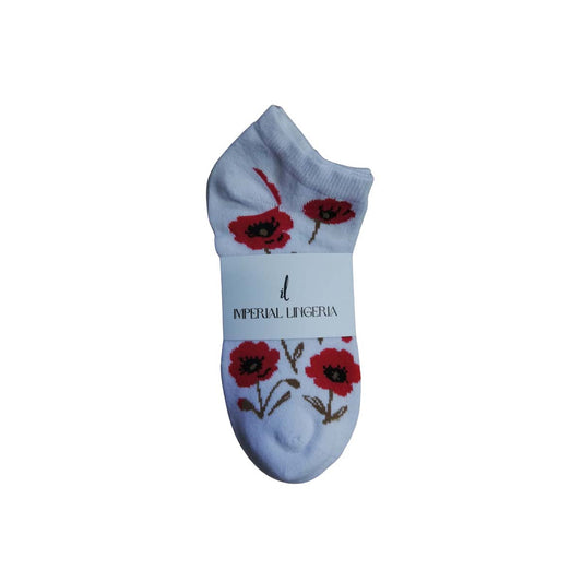 Red Poppy Ankle Socks – 6 Pack