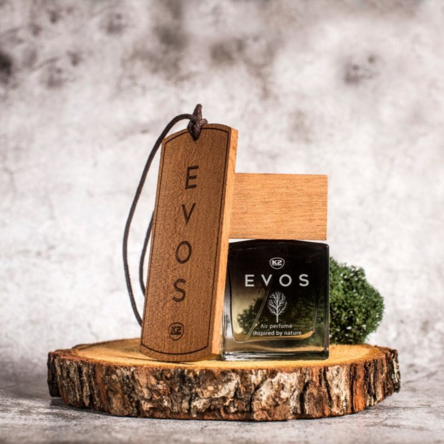 K2 Evos Car Perfume and wooden fragrance pendant