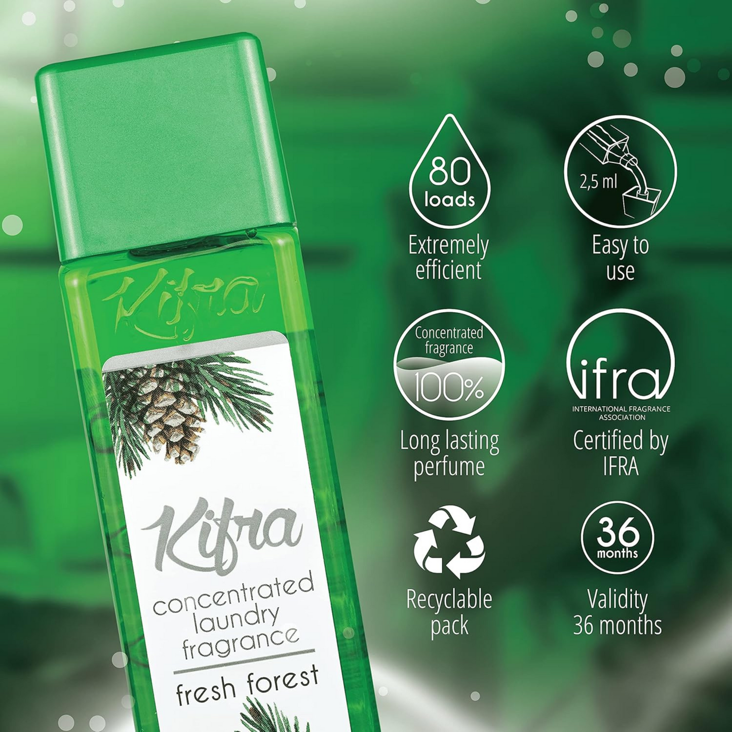 Kifra Concentrated Laundry Fragrance, 200ml, Vegan