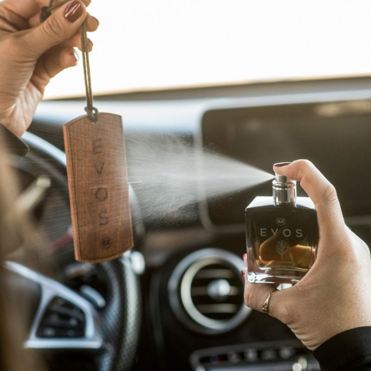 K2 Evos Car Perfume and wooden fragrance pendant