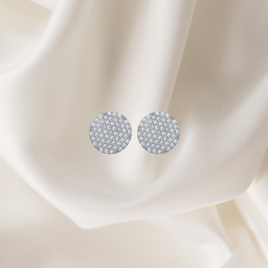 Sculpted Knot Stud Earrings – Silver 925