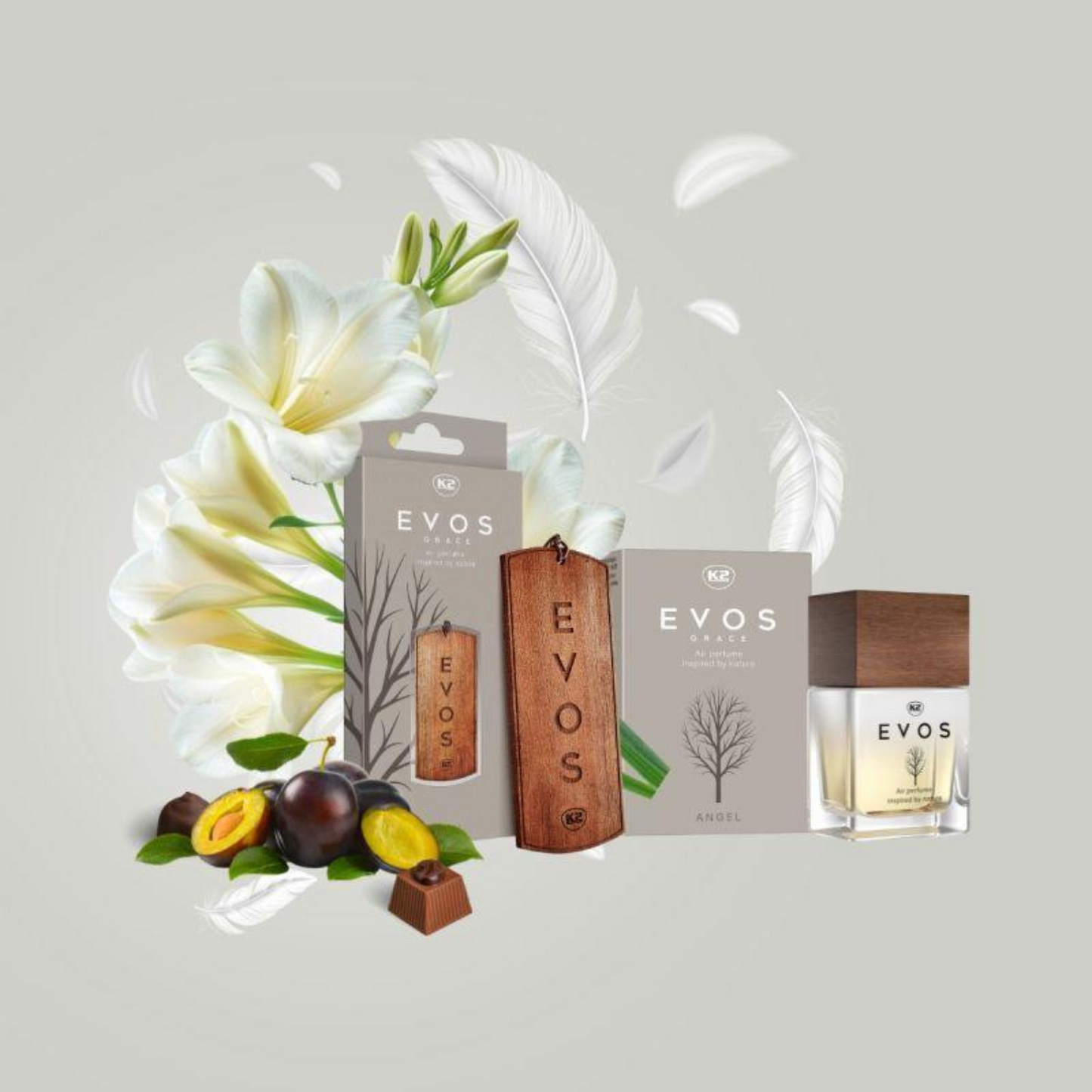 K2 Evos Car Perfume and wooden fragrance pendant