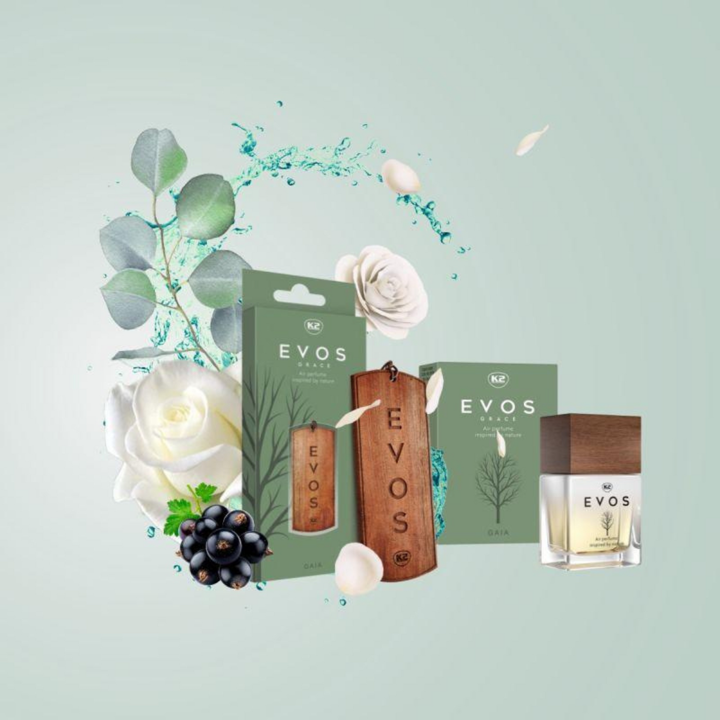 K2 Evos Car Perfume and wooden fragrance pendant