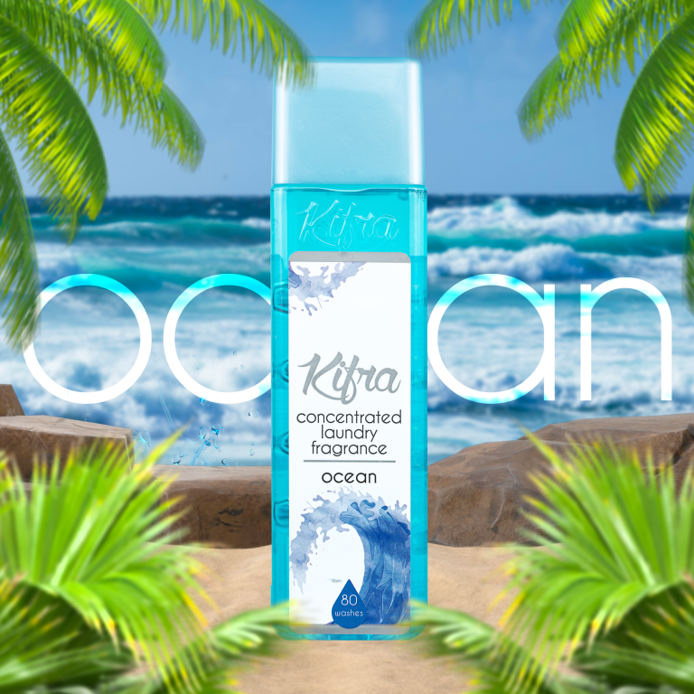 Kifra Concentrate Laundry Perfume - Long-Lasting Fragrance for 80 Washes, Cruelty-Free & Vinegar Cleaning Formula.
