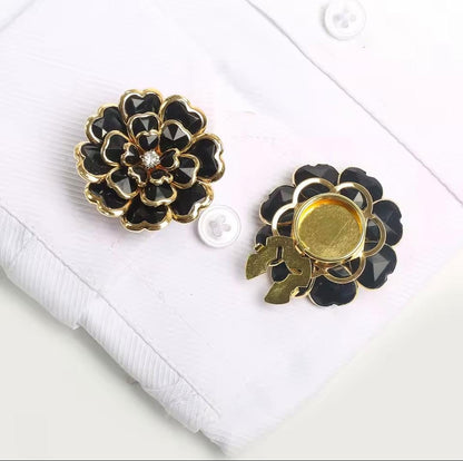 Set of 2 Flower Button Clips